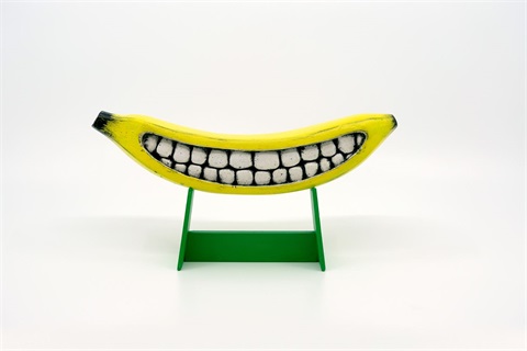 Peter Wade, Mood Banana 3, 2023. Plaster, acrylic, ink, part of Mood Banana series. Photo by City of Coffs Harbour.